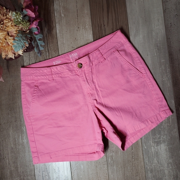 A.N.A. A New Approach Pink Twill Shorts Women's Size 2 EUC - Picture 10 of 12